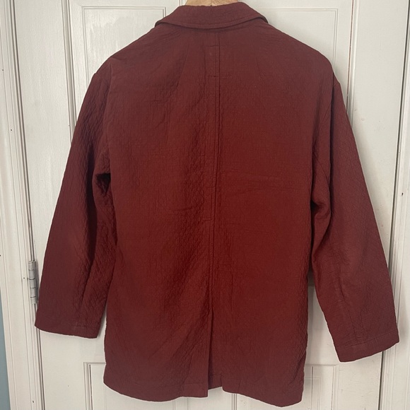 Madewell Diamond Jacquard Shaw Blazer Stained Mahogany Size XS Knit Casual - Picture 8 of 10